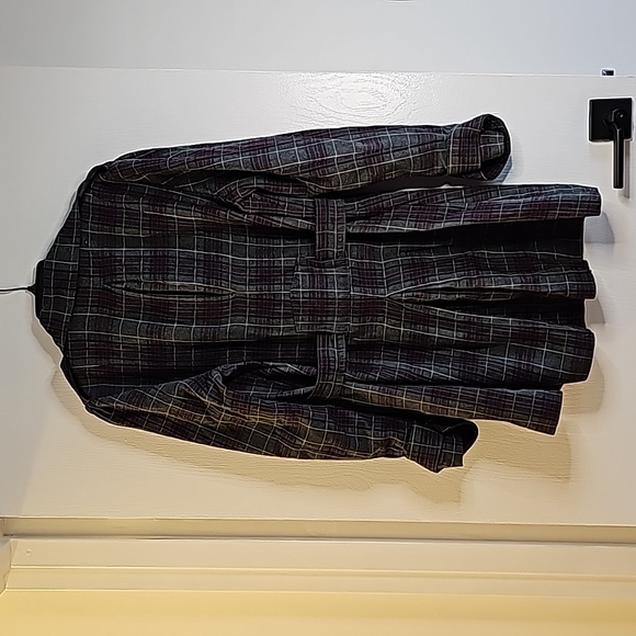 Plaid Trench Jacket - wn lrg - Picture 6 of 10